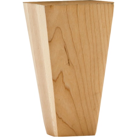 Hardware Resources 2-1/4" Wx2-1/4"Dx4-1/2"H Alder Square Tapered Shaker Bun Foot BF34-5-ALD
